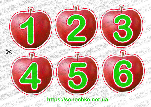 Дидактична гра "Математичні яблучка" (числа-сусіди)