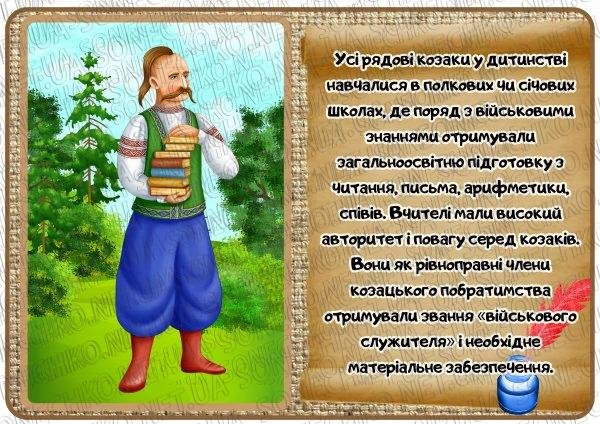Демонстраційний матеріал "Цікаві факти про українських козаків"
