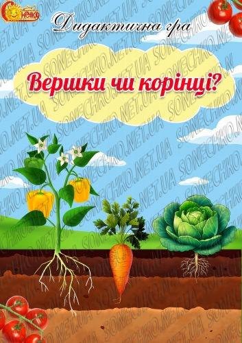 Дидактична гра "Вершки чи корінці?"