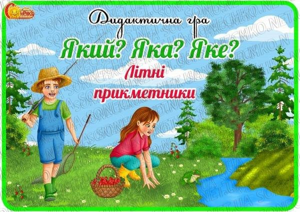 Дидактична гра "Який? Яка? Яке?" Літні прикметники.