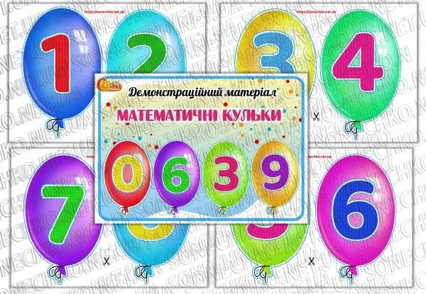 Демонстраційний матеріал "Математичні кульки"