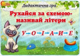 Дидактична гра "Рухайся за схемою-називай літери"