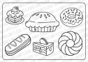 Веселі розмальовки для дітей "Хліб та хлібобулочні вироби"