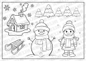 Веселі розмальовки для дітей "Чарівна зима"