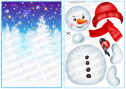 Аплікація "Сніговик"