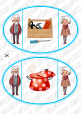 Дидактична гра з прищіпками "Що робить дідусь, а що бабуся?"