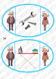 Дидактична гра з прищіпками "Що робить дідусь, а що бабуся?"
