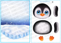 Аплікація "Пінгвін на крижині"