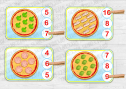 Дидактична гра з прищіпками "Математична піца"