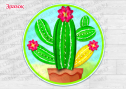 Аплікація "Квітучий кактус"