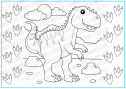 Веселі розмальовки для дітей "Динозаври"