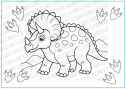 Веселі розмальовки для дітей "Динозаври"
