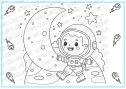 Веселі розмальовки для дітей "Космос"