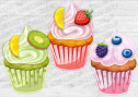 Аплікація "Фруктові капкейки"