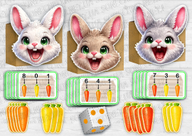 Математична гра "Морква для зайчика"