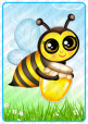 Аплікація "Працьовита бджілка"