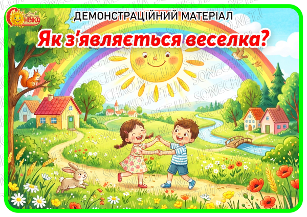 Демонстраційний матеріал "Як з’являється веселка?"