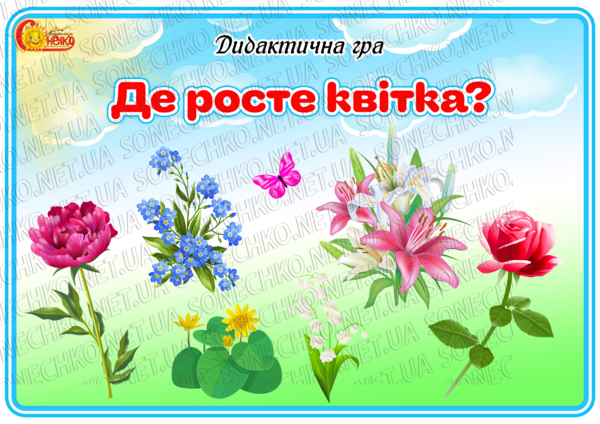 Дидактична гра "Де росте квітка?"