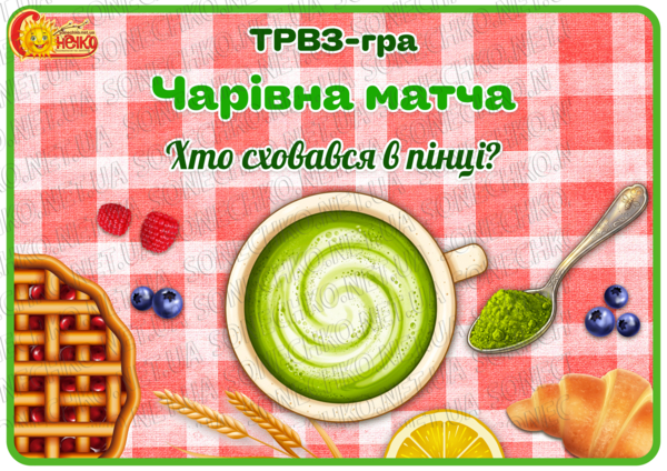 Дидактична гра з ТРВЗ "Чарівна матча. Хто сховався в пінці?"