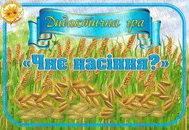 Дидактична гра "Чиє насіння?"