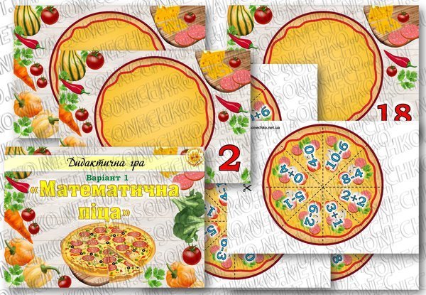 Дидактична гра "Математична піца"